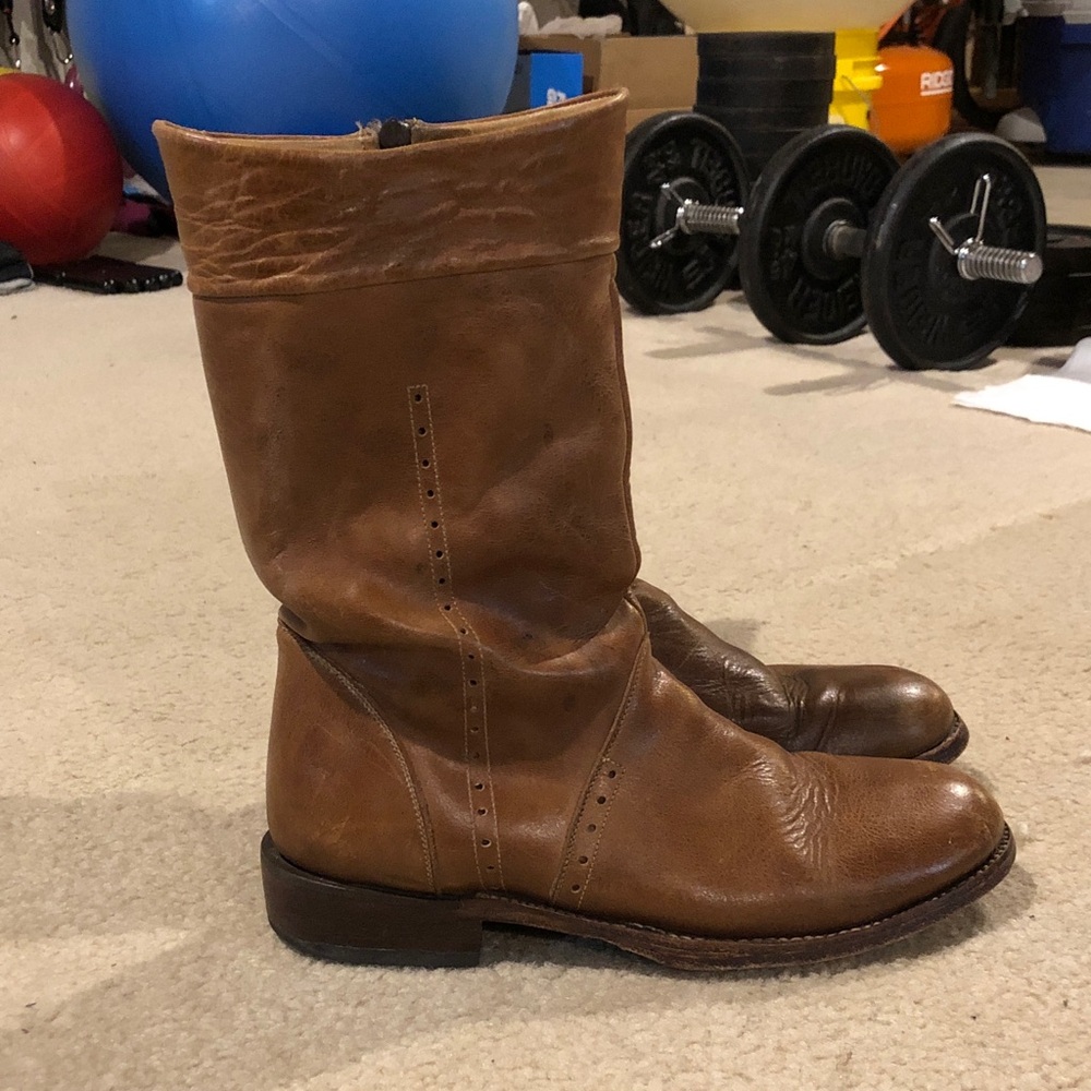 Ladies Brown Leather Loblan  Boots